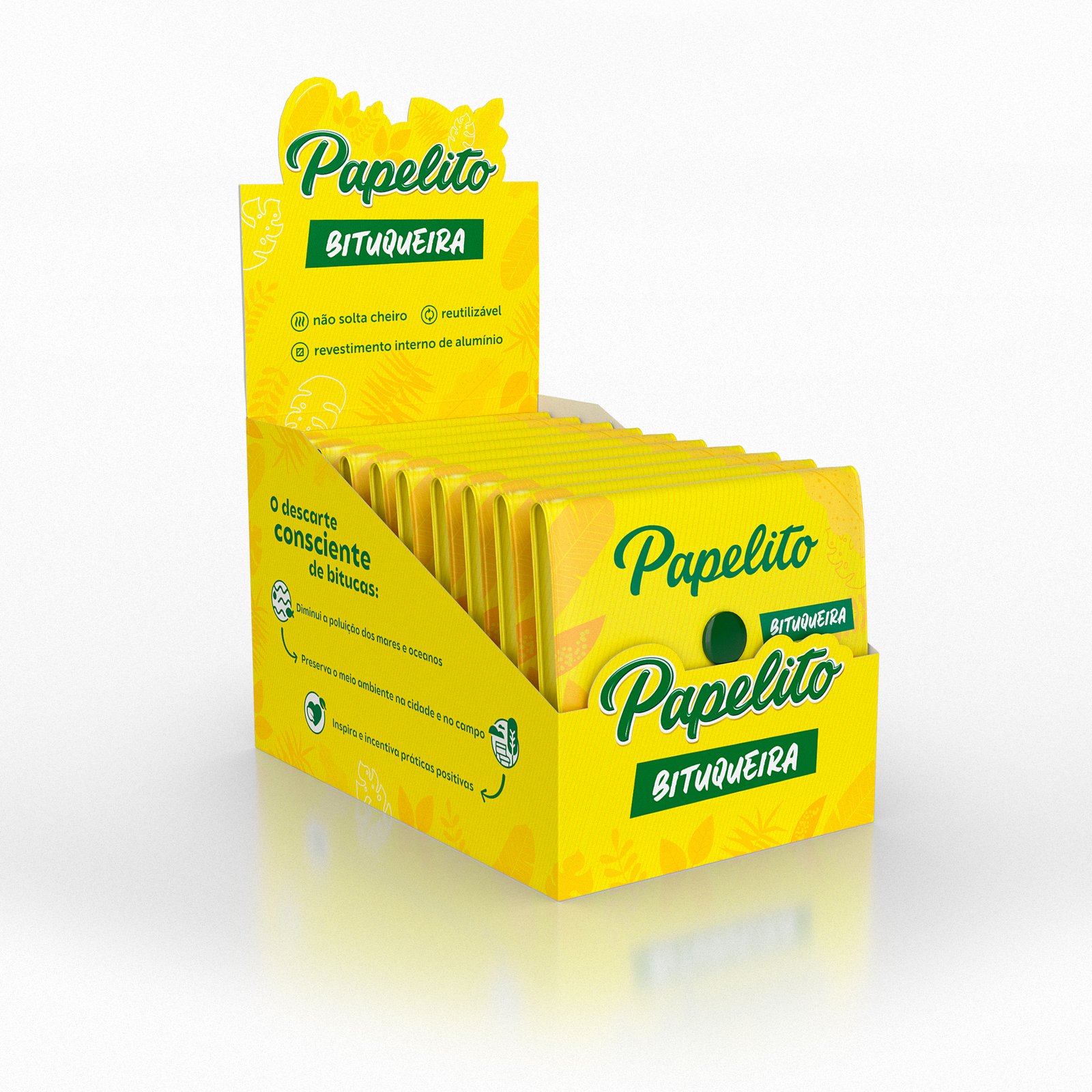 Bituqueira - Pocket Ashtray - Papelito Brasil - Display