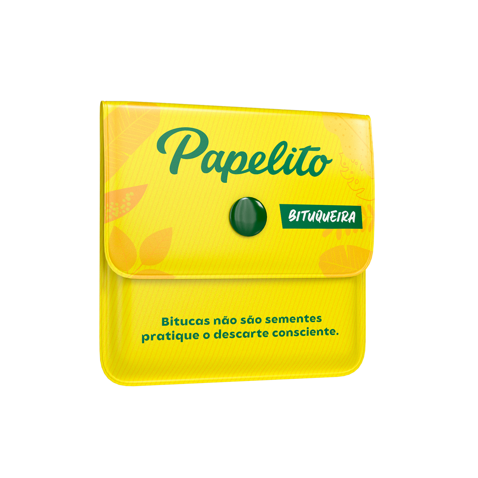 Bituqueira - Pocket Ashtray - Papelito Brasil - frente - fundo transparente