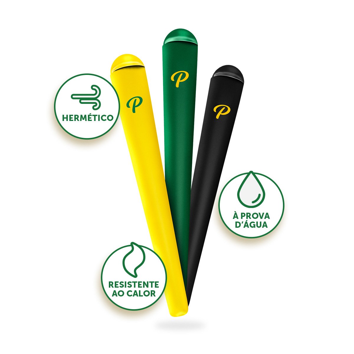 Tubelito Papelito Brasil-Tradicionais-Trio com Caracteristicas